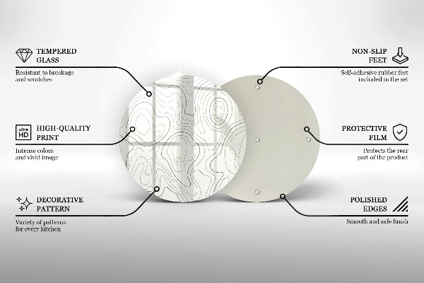 Kitchen worktop protector Line-art design