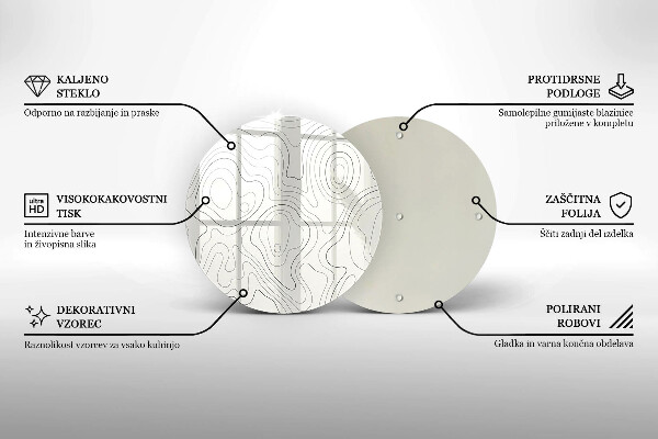 Kitchen worktop protector Line-art design