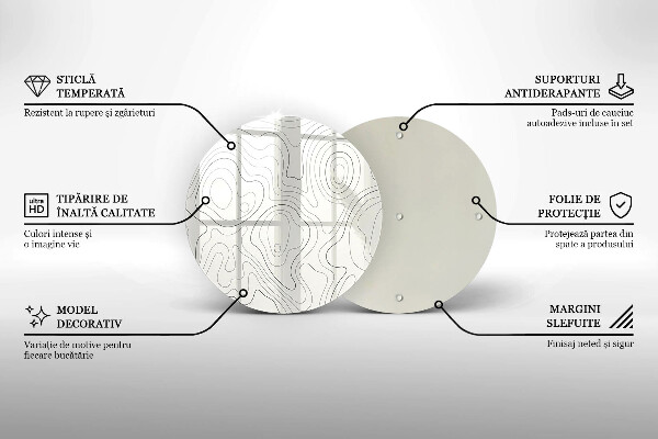 Kitchen worktop protector Line-art design