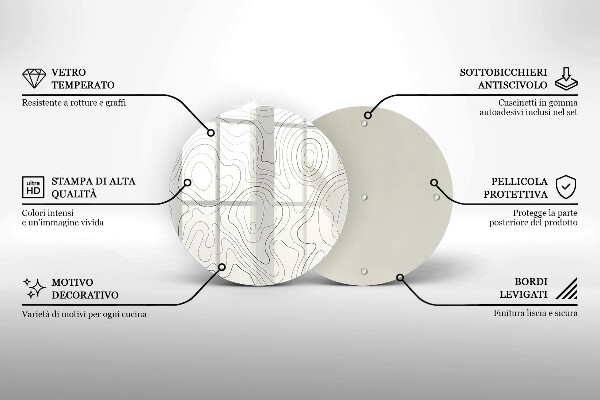 Kitchen worktop protector Line-art design