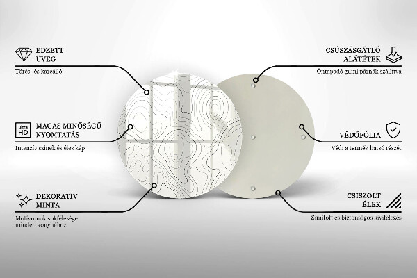 Kitchen worktop protector Line-art design
