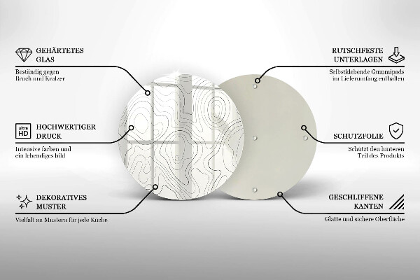 Kitchen worktop protector Line-art design