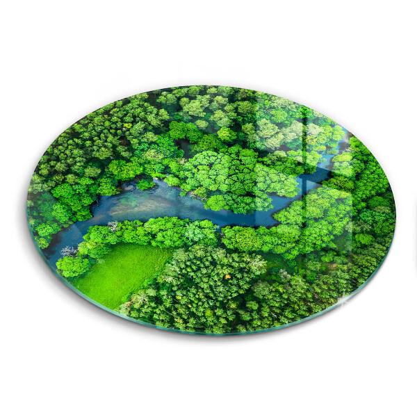 Kitchen worktop protector Forest and river from a bird's eye view