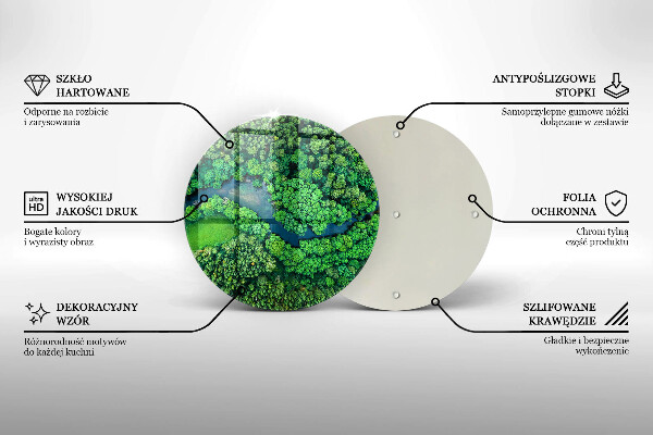 Kitchen worktop protector Forest and river from a bird's eye view