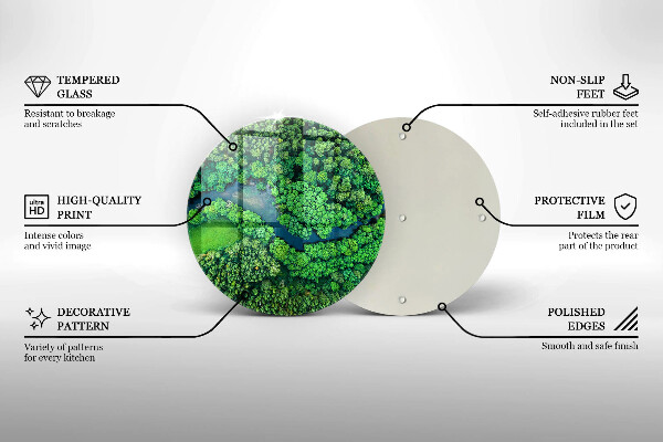 Kitchen worktop protector Forest and river from a bird's eye view
