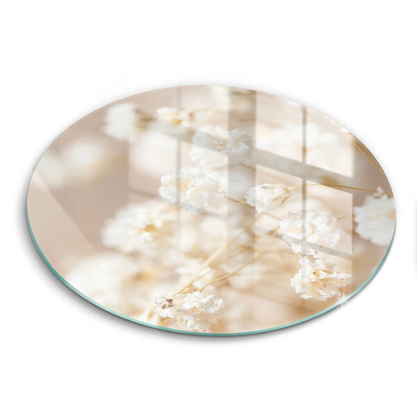 Kitchen worktop protector Delicate white flowers