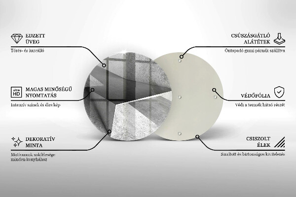 Chopping board glass Concrete abstraction