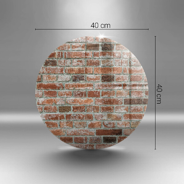 Chopping board glass Old bricks wall