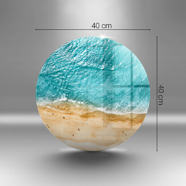 Chopping board glass Bank of the beach and the sea