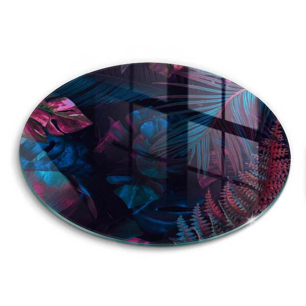 Chopping board glass Dark jungle