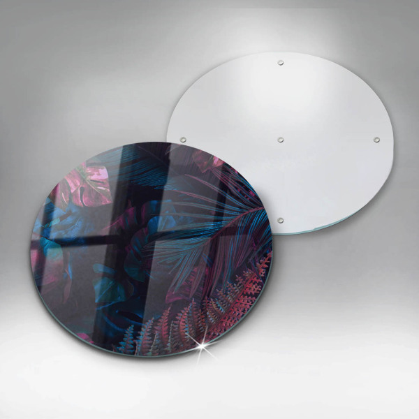 Chopping board glass Dark jungle