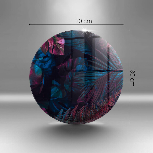 Chopping board glass Dark jungle