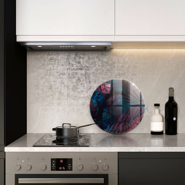 Chopping board glass Dark jungle