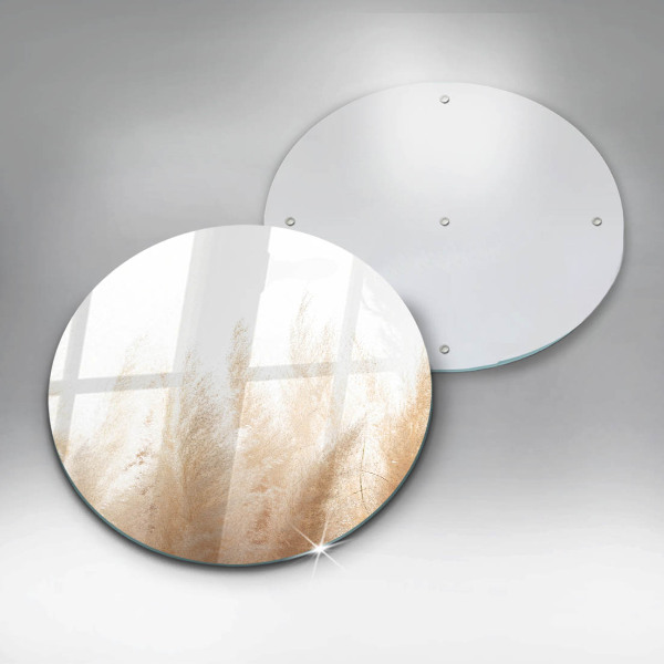 Chopping board glass Pampas grass