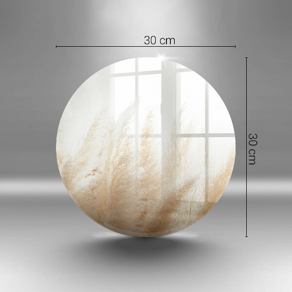 Chopping board glass Pampas grass