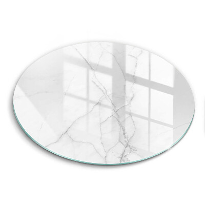 Chopping board glass Delicate white marble
