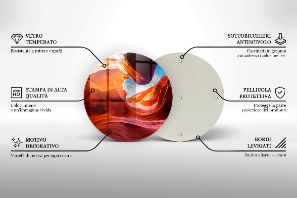 Chopping board glass Kanion rocks landscape