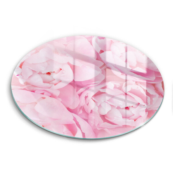 Glass worktop protector Delicate peonies