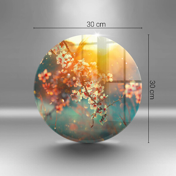 Glass worktop protector Apple flowers in the sun