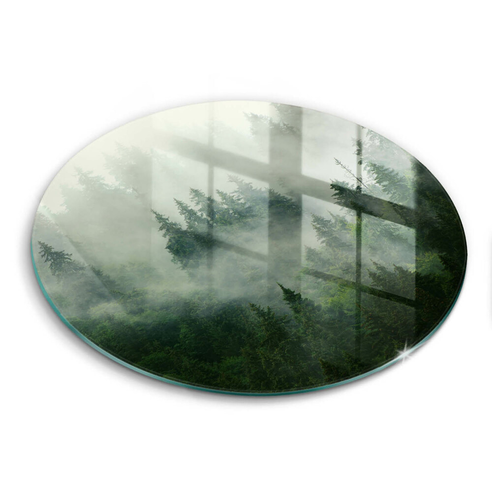 Glass worktop protector Landscape of a hazy forest