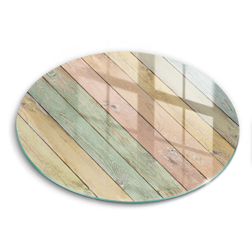 Glass worktop protector Colorful vintage boards