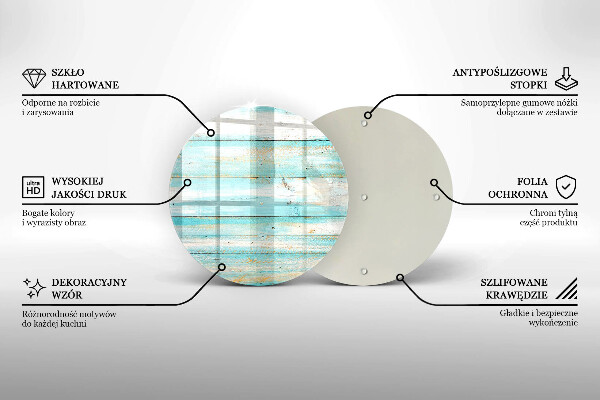 Glass worktop protector Vintage wood boards