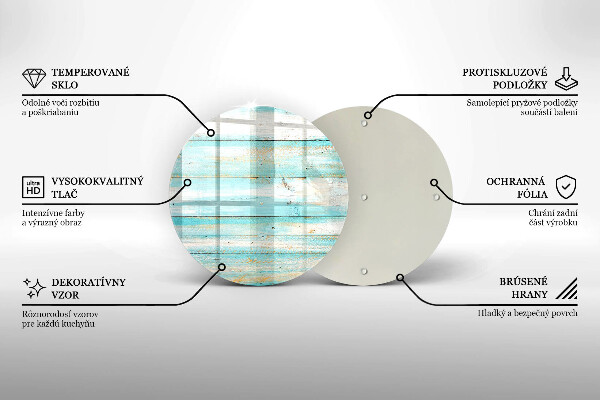 Glass worktop protector Vintage wood boards