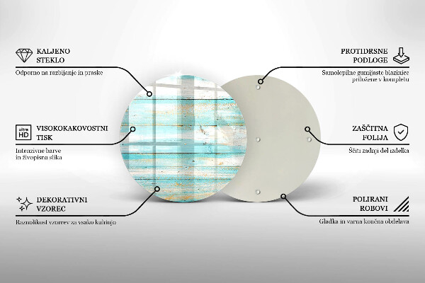 Glass worktop protector Vintage wood boards