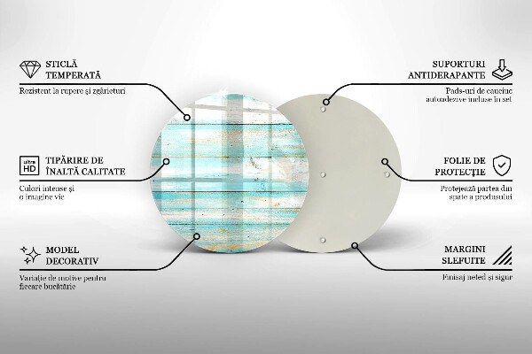 Glass worktop protector Vintage wood boards
