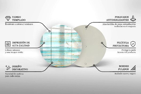 Glass worktop protector Vintage wood boards