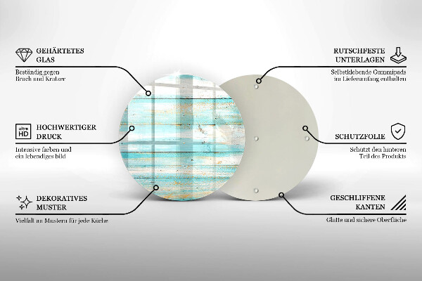 Glass worktop protector Vintage wood boards