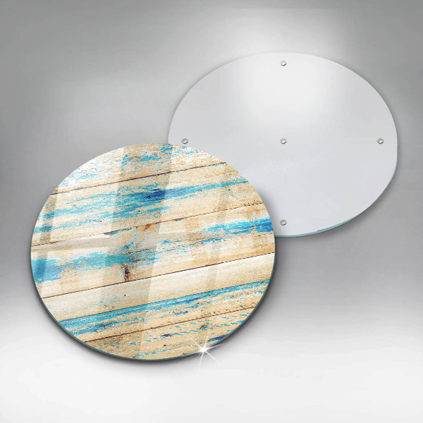 Glass worktop protector Retro boards wood