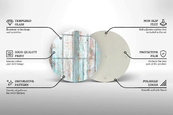 Glass worktop protector Old vintage boards