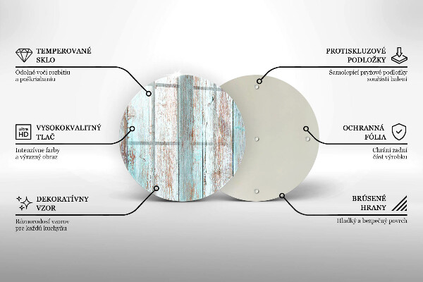 Glass worktop protector Old vintage boards