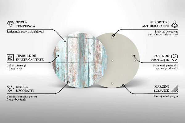 Glass worktop protector Old vintage boards