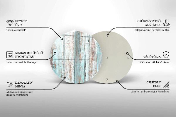 Glass worktop protector Old vintage boards