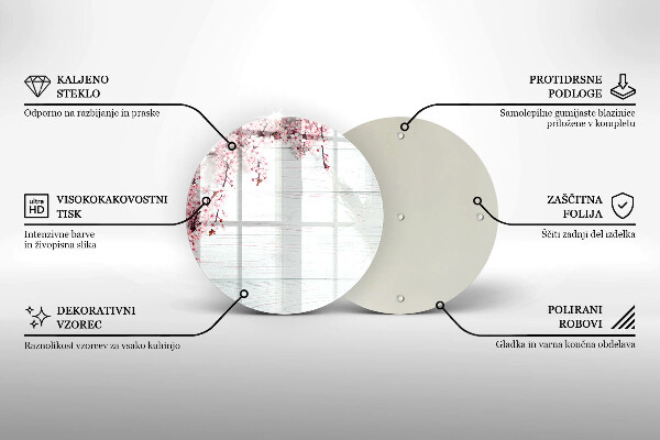 Glass worktop protector Flowers on the boards