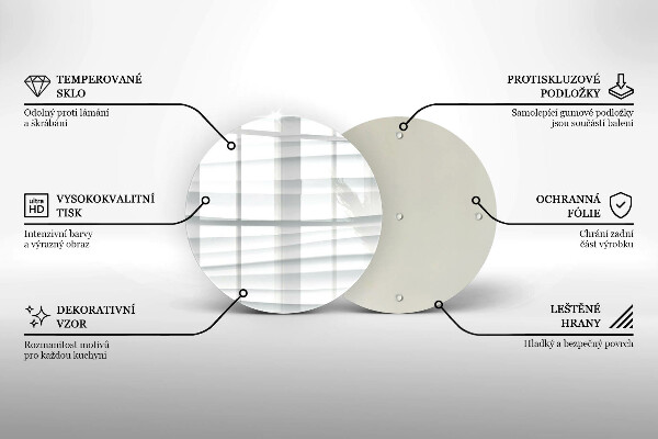 Chopping board glass Modern structure