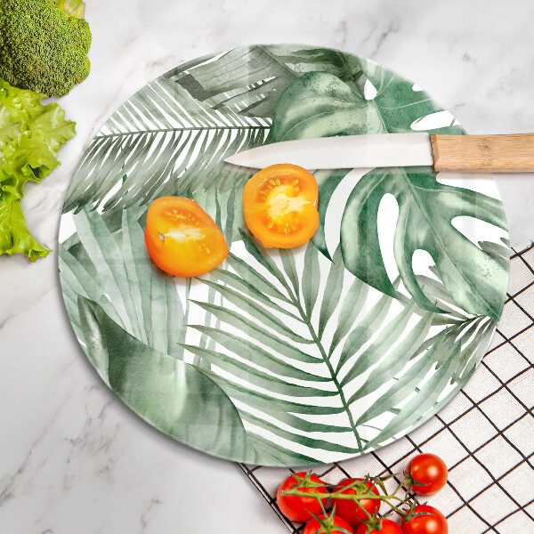 Chopping board Painted leaves