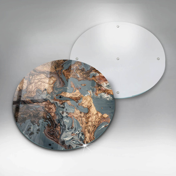 Chopping board Decorative rock with gold