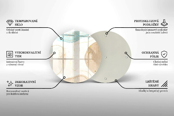 Chopping board Boho, spots and gold