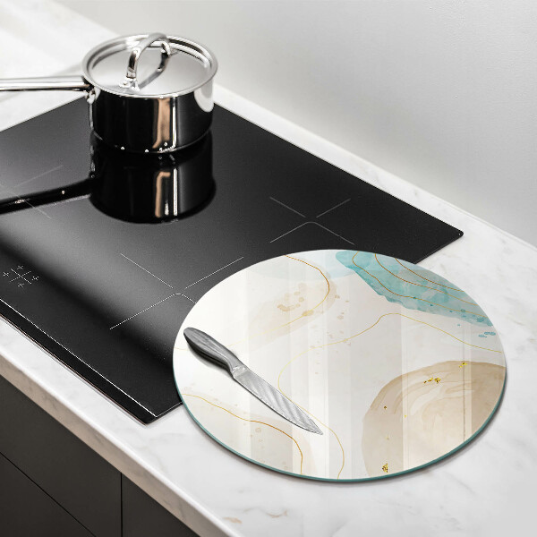 Chopping board Boho, spots and gold