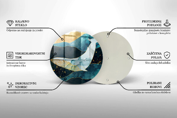 Kitchen worktop protector Whale abstraction