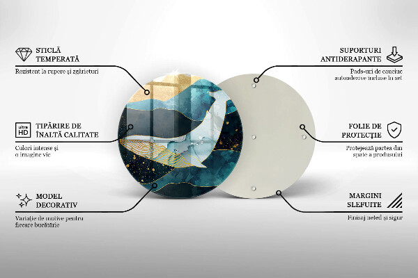 Kitchen worktop protector Whale abstraction