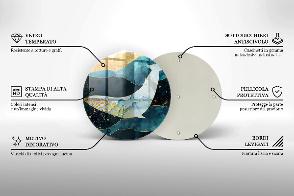 Kitchen worktop protector Whale abstraction