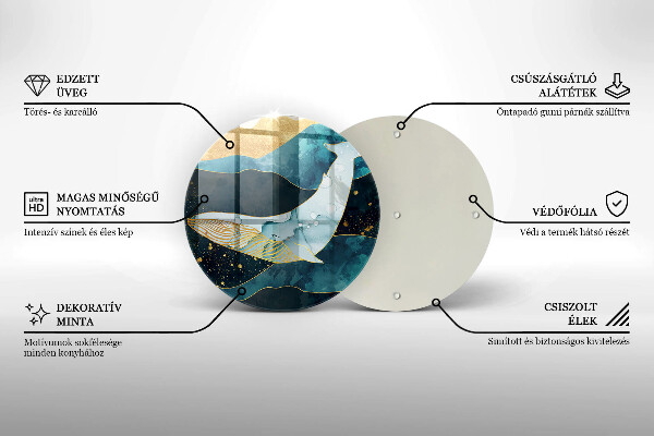 Kitchen worktop protector Whale abstraction