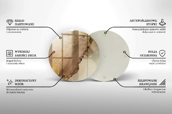 Kitchen worktop protector Abstraction gold