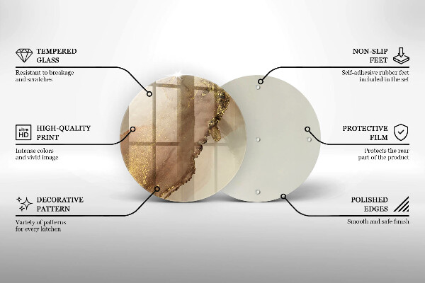 Kitchen worktop protector Abstraction gold