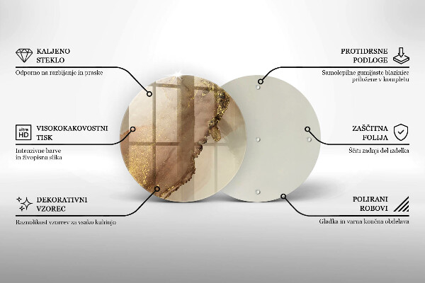 Kitchen worktop protector Abstraction gold