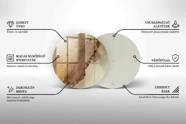 Kitchen worktop protector Abstraction gold